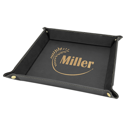 Leatherette Snap Up Tray with Snaps