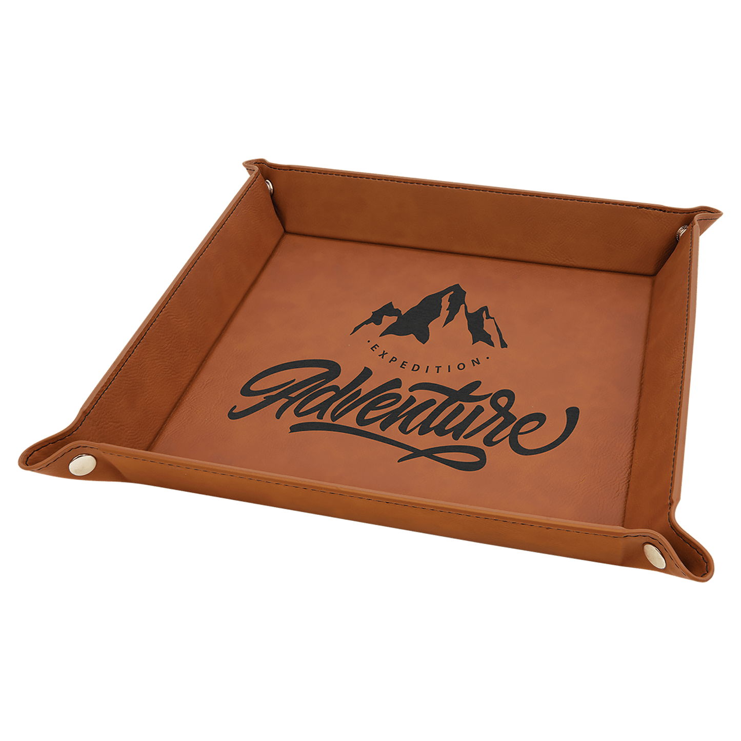 Leatherette Snap Up Tray with Snaps