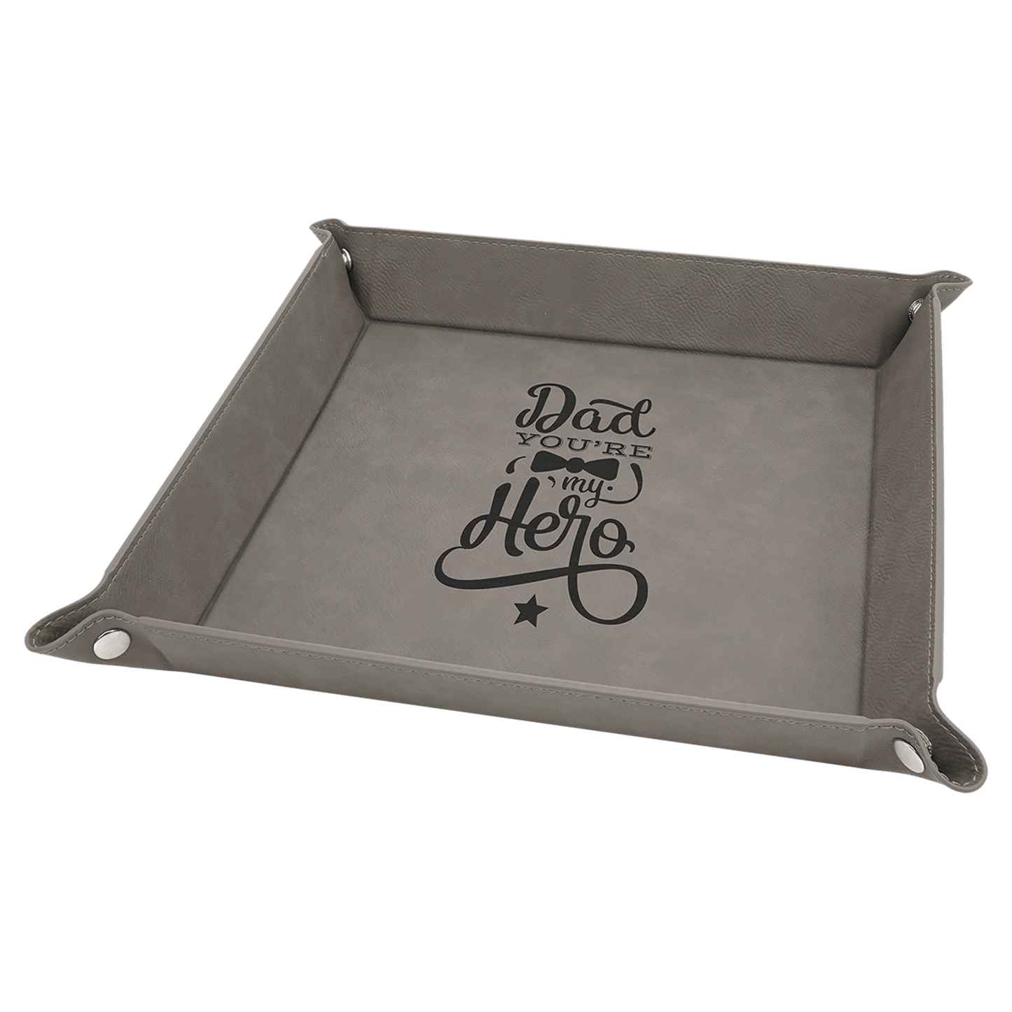 Leatherette Snap Up Tray with Snaps