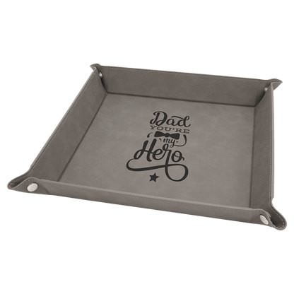 Leatherette Snap Up Tray with Snaps