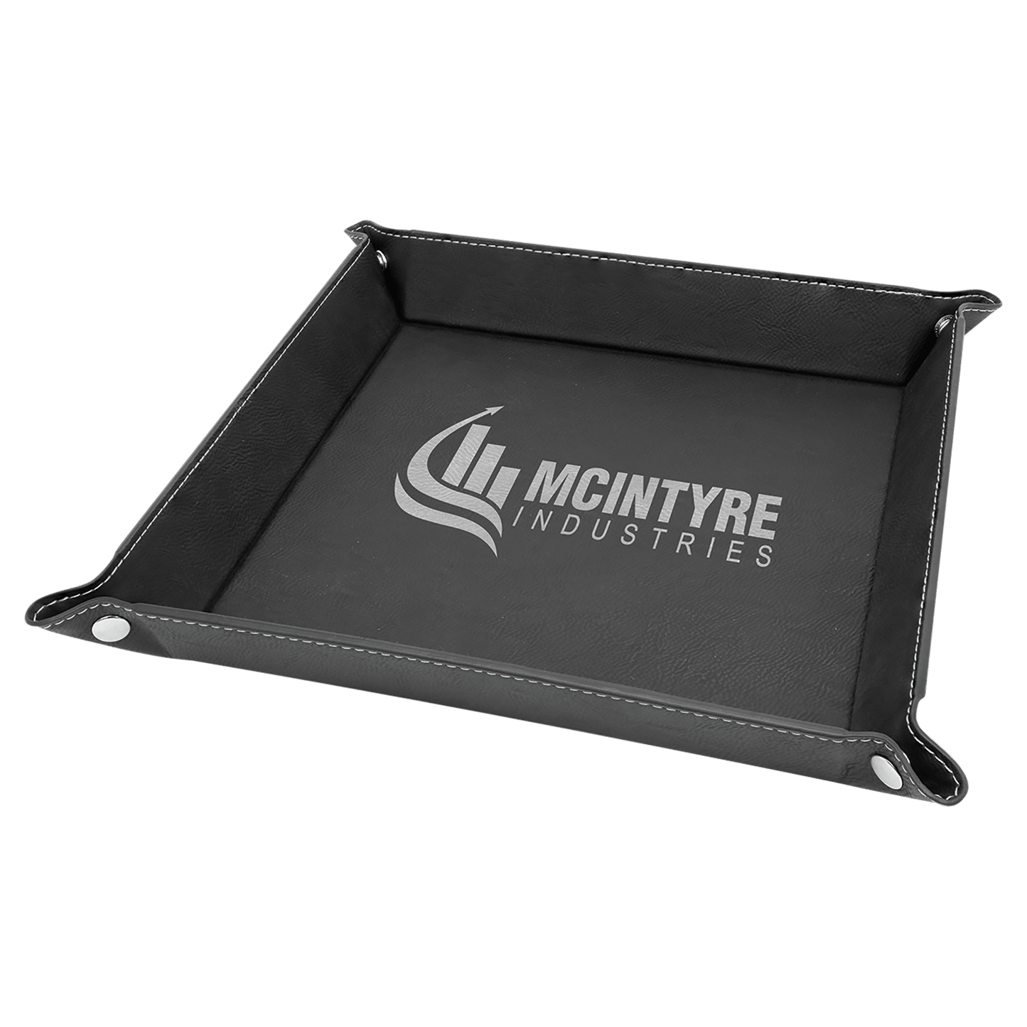 Leatherette Snap Up Tray with Snaps
