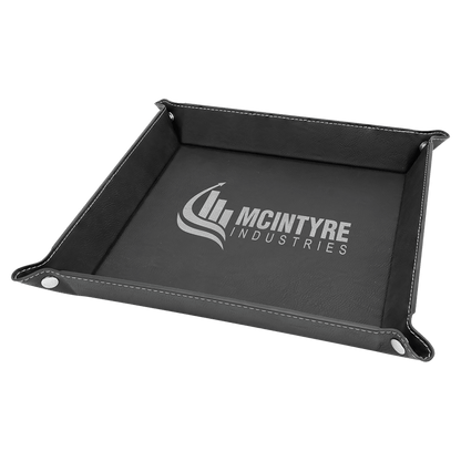 Leatherette Snap Up Tray with Snaps