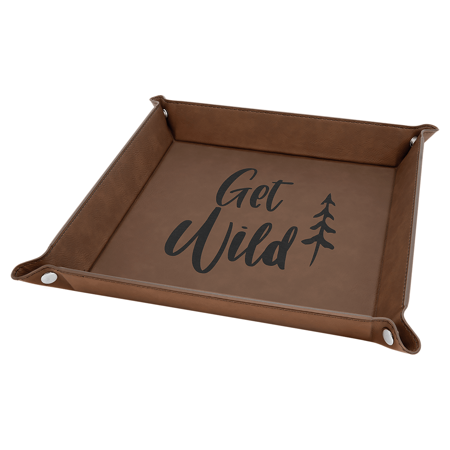 Leatherette Snap Up Tray with Snaps