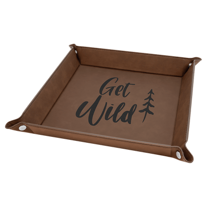 Leatherette Snap Up Tray with Snaps