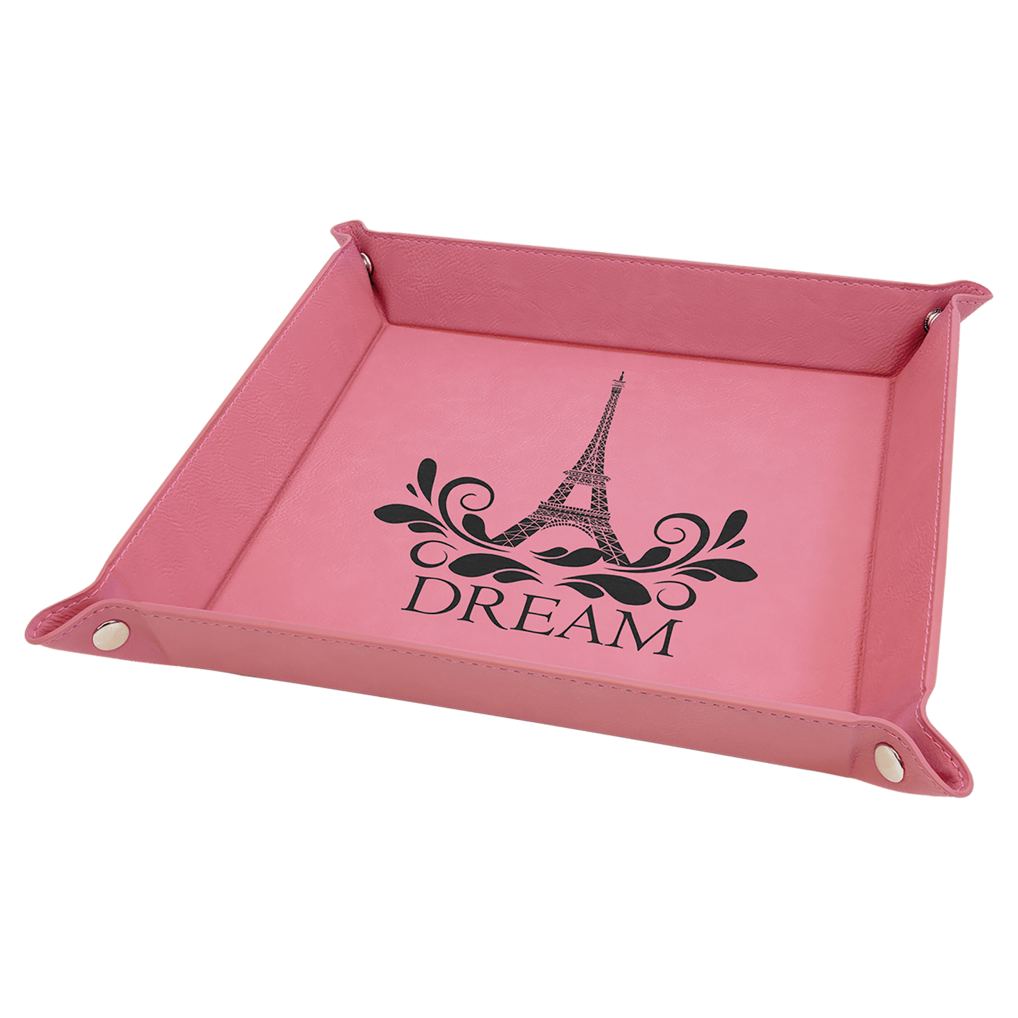 Leatherette Snap Up Tray with Snaps