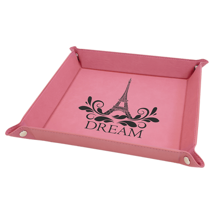 Leatherette Snap Up Tray with Snaps