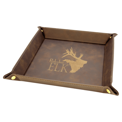 Leatherette Snap Up Tray with Snaps