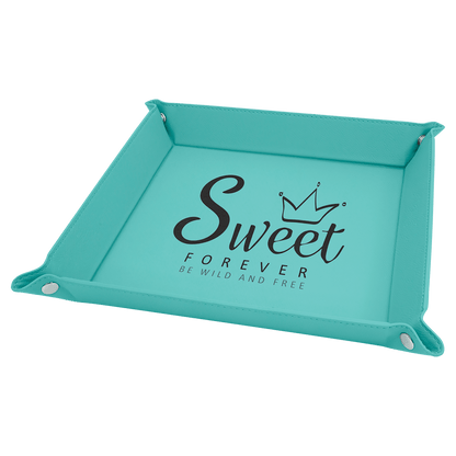 Leatherette Snap Up Tray with Snaps