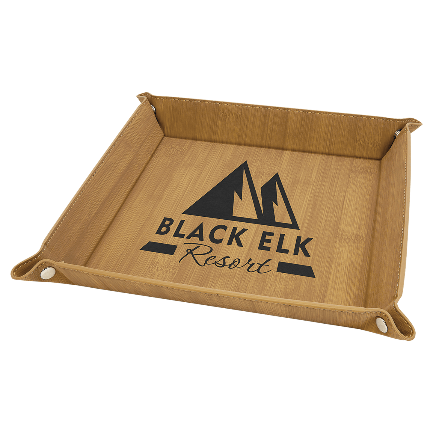 Leatherette Snap Up Tray with Snaps