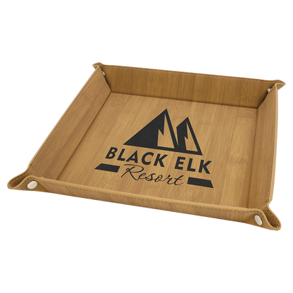 Leatherette Snap Up Tray with Snaps