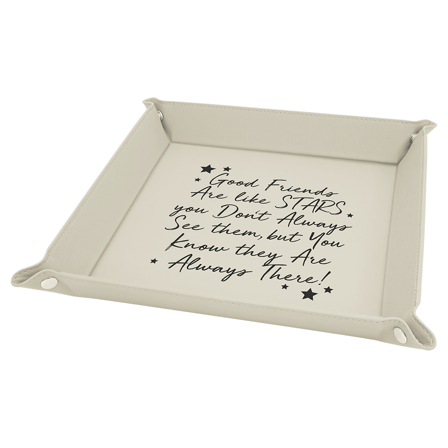 Leatherette Snap Up Tray with Snaps