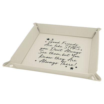 Leatherette Snap Up Tray with Snaps