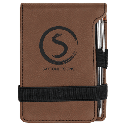 Leatherette Mini Notepad with Pen