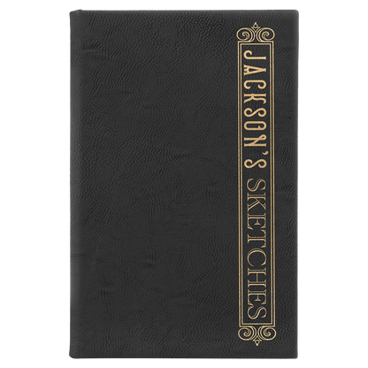 Leatherette Sketch Book Unlined Notepad