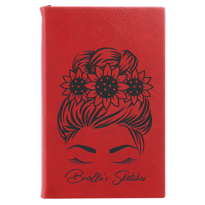 Leatherette Sketch Book Unlined Notepad