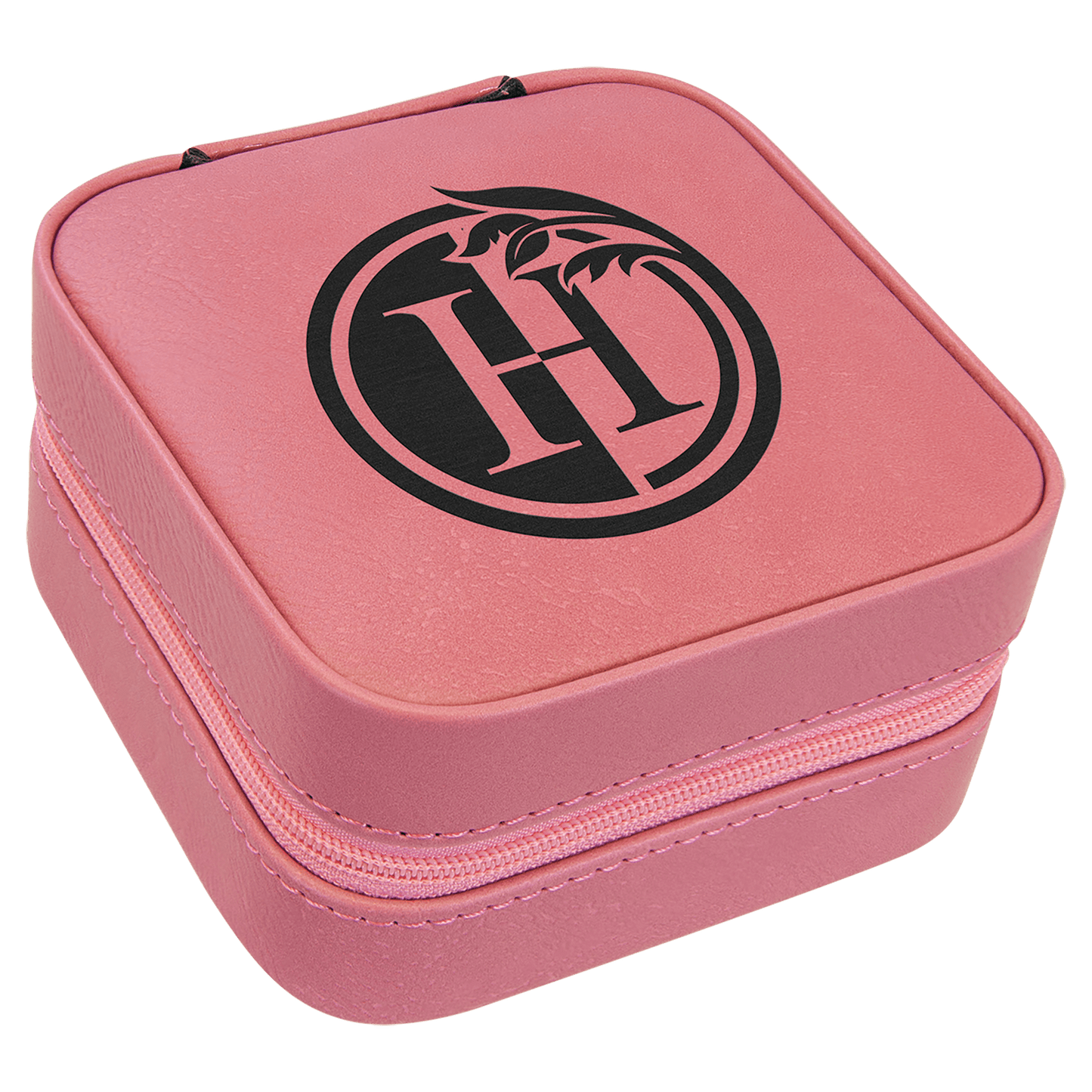 Leatherette Travel Jewelry Box with Tan Lining