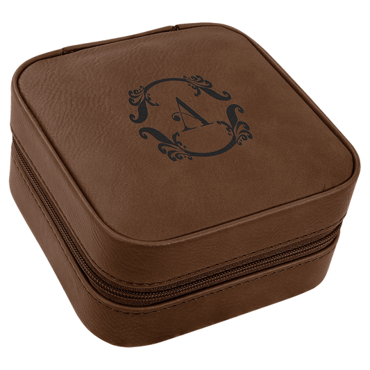 Leatherette Travel Jewelry Box with Lining