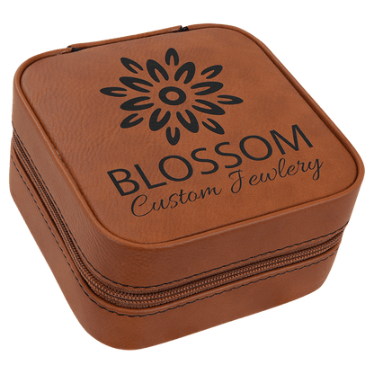 Leatherette Travel Jewelry Box with Lining