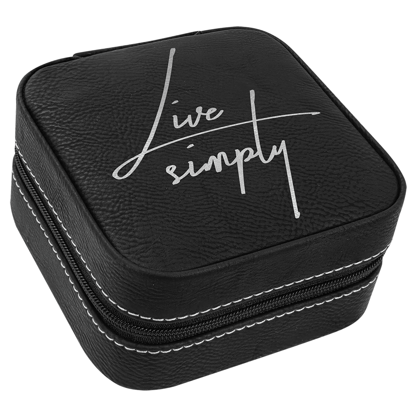 Leatherette Travel Jewelry Box with Lining