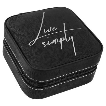 Leatherette Travel Jewelry Box with Lining