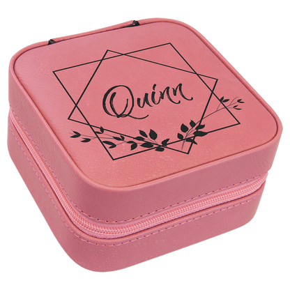 Leatherette Travel Jewelry Box with Lining