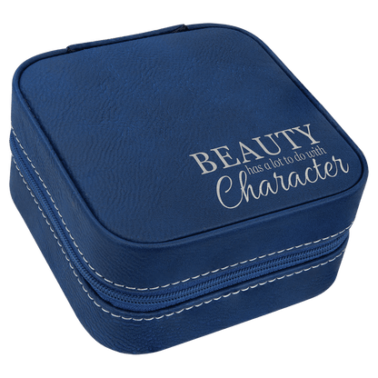 Leatherette Travel Jewelry Box with Lining