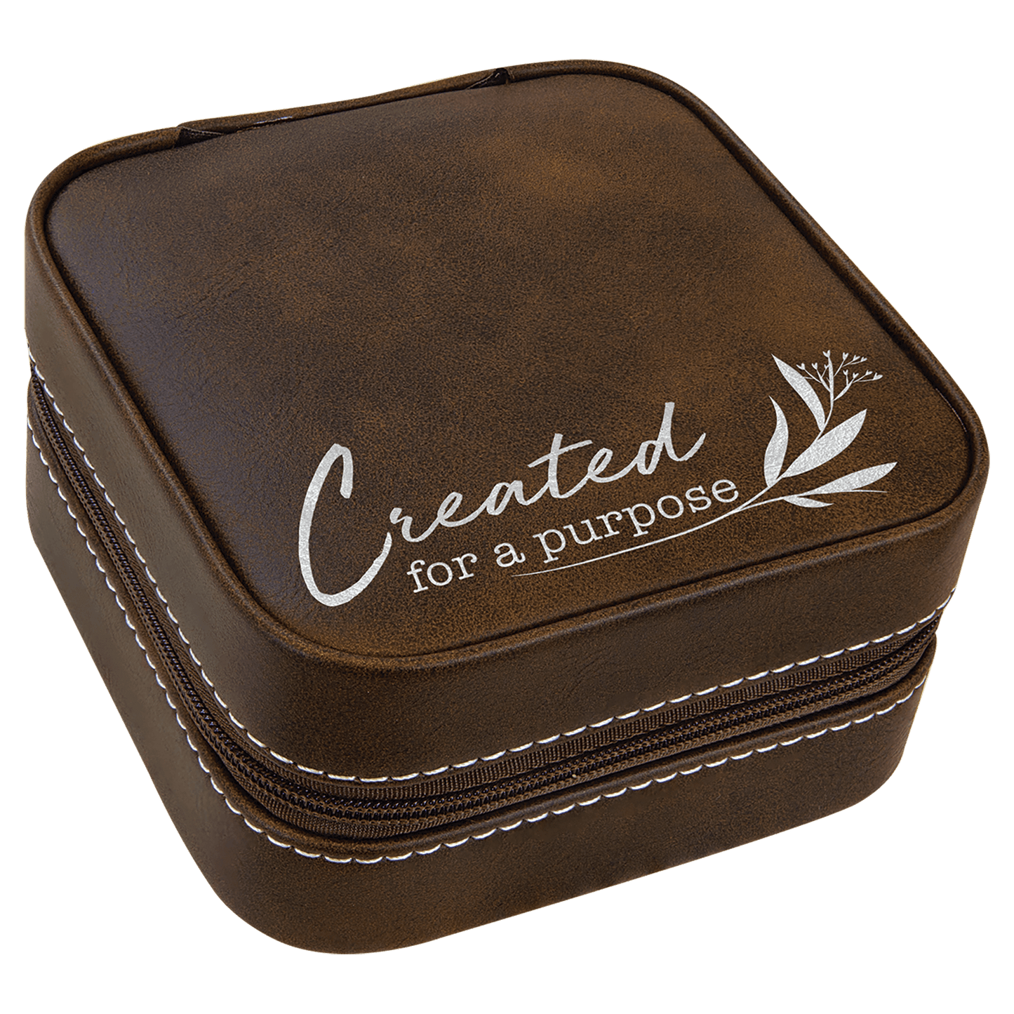 Leatherette Travel Jewelry Box with Lining