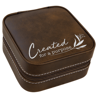 Leatherette Travel Jewelry Box with Lining