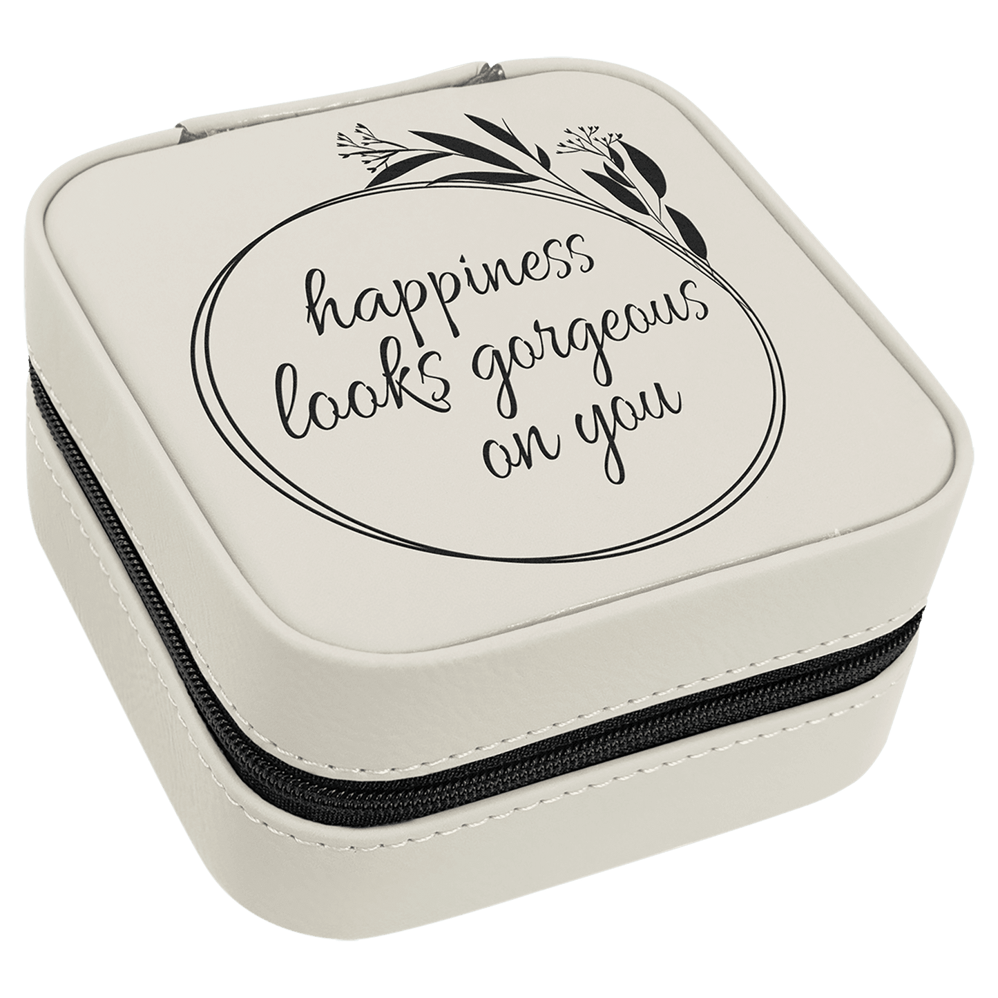 Leatherette Travel Jewelry Box with Lining