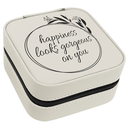 Leatherette Travel Jewelry Box with Lining