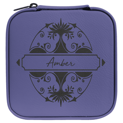 Leatherette Travel Jewelry Box with Lining