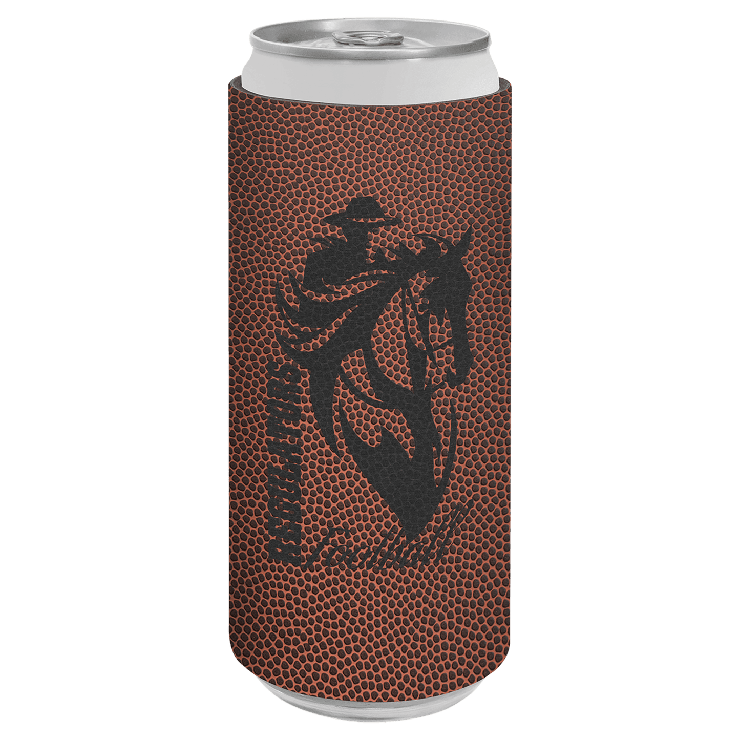 Football Leatherette Slim Beverage Holder