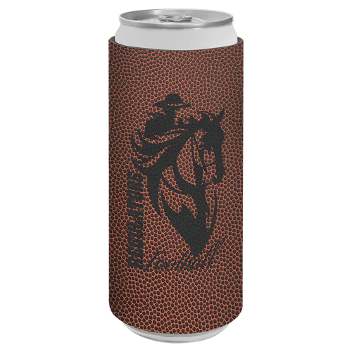 Football Leatherette Slim Beverage Holder