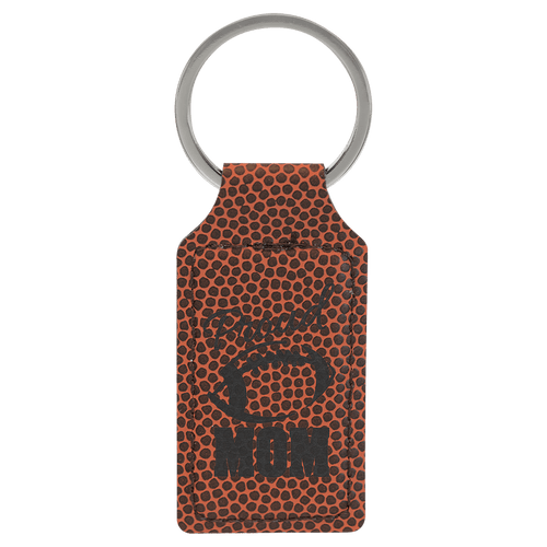Football Leatherette Rectangle Keychain