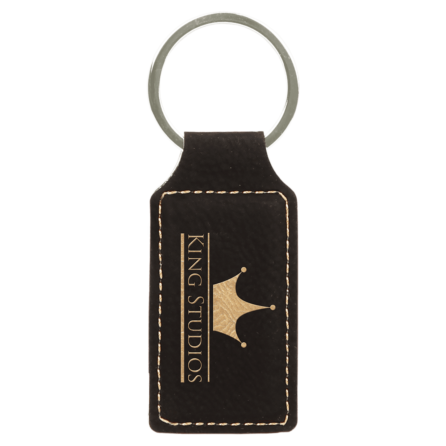 Leatherette Rectangle Keychain