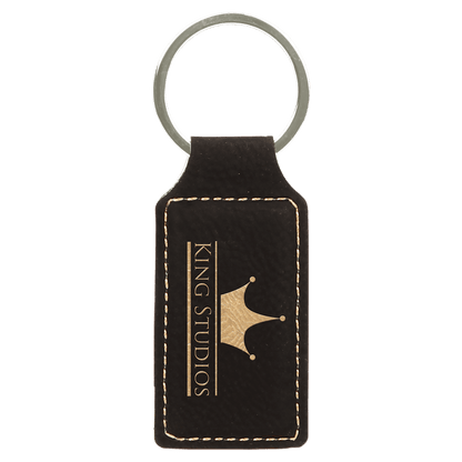 Leatherette Rectangle Keychain