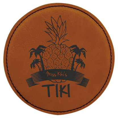 Round Leatherette Coaster