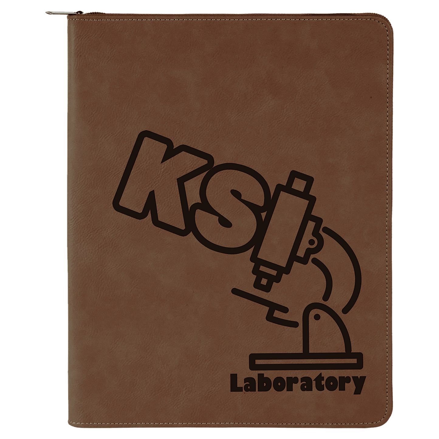 Leatherette Portfolio with Zipper Notepad