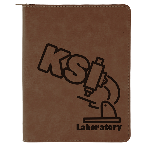 Leatherette Portfolio with Zipper Notepad