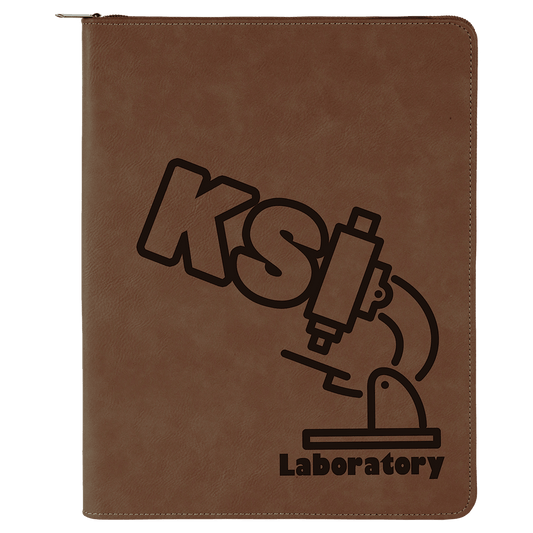 Leatherette Portfolio with Zipper Notepad