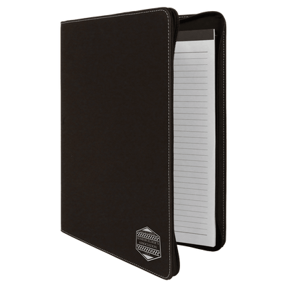 Leatherette Portfolio Notepad with Zipper