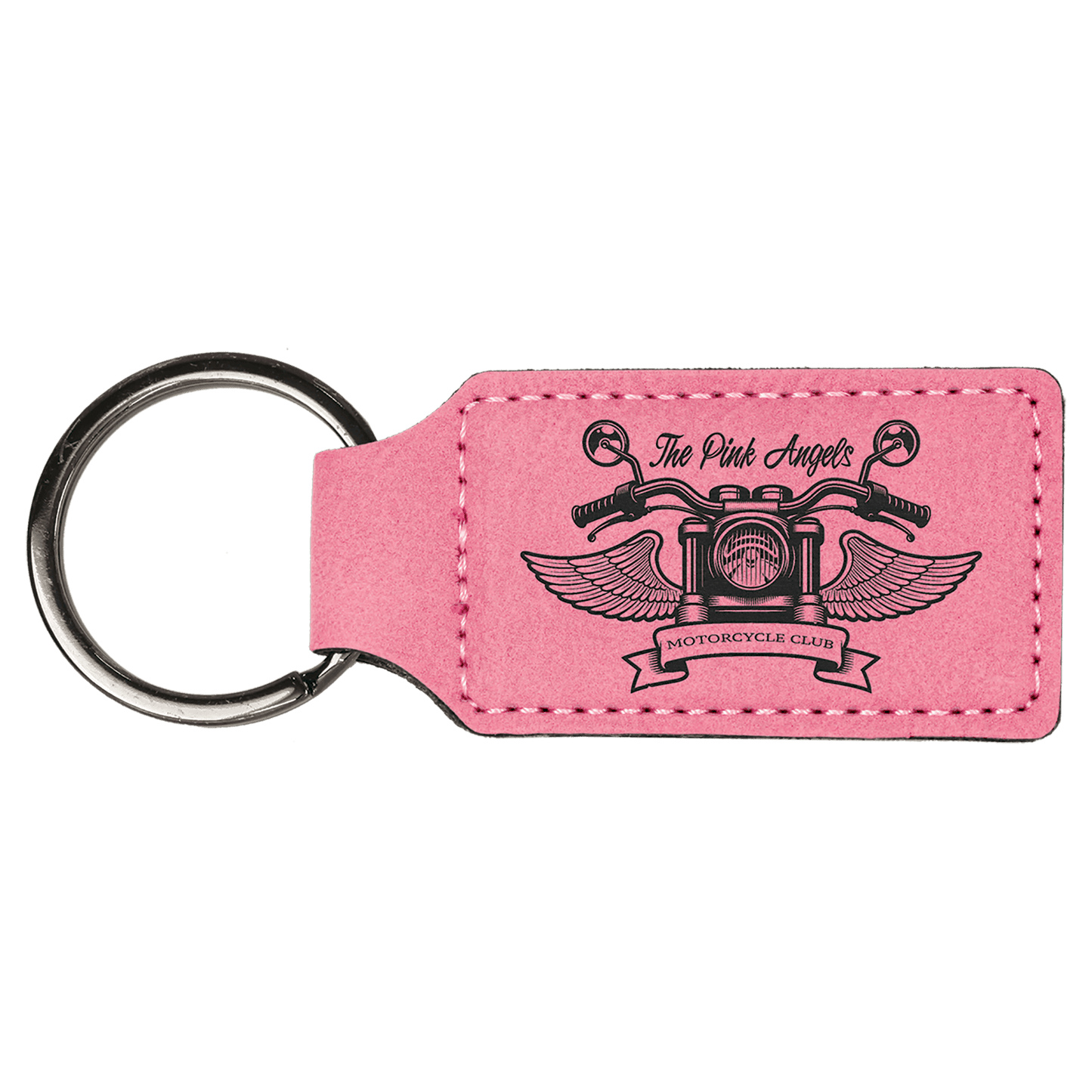 Leatherette Rectangle Keychain
