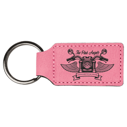 Leatherette Rectangle Keychain