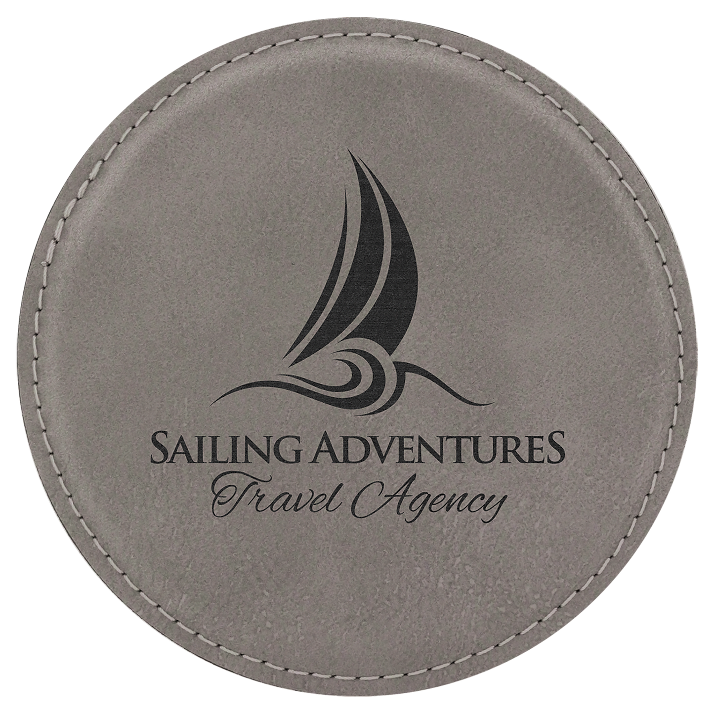 Round Leatherette Coaster