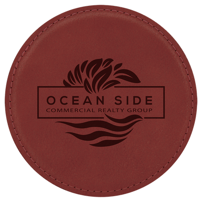 Round Leatherette Coaster