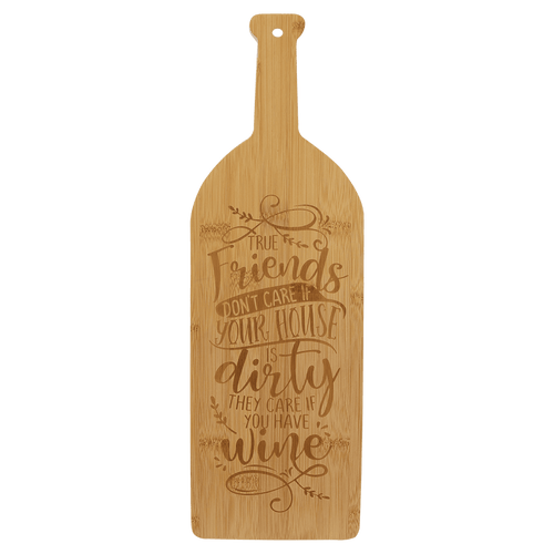 Bamboo Wine Bottle Cutting Board