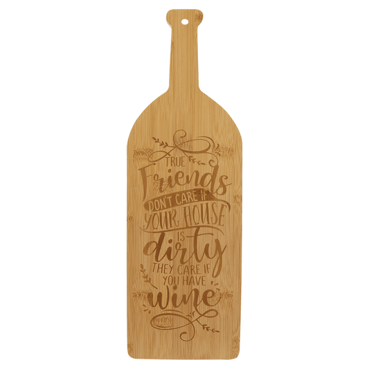 Bamboo Wine Bottle Cutting Board