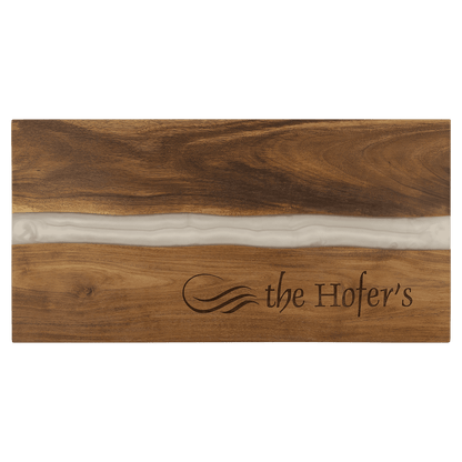 Acacia with Pearl Resin Serving Board