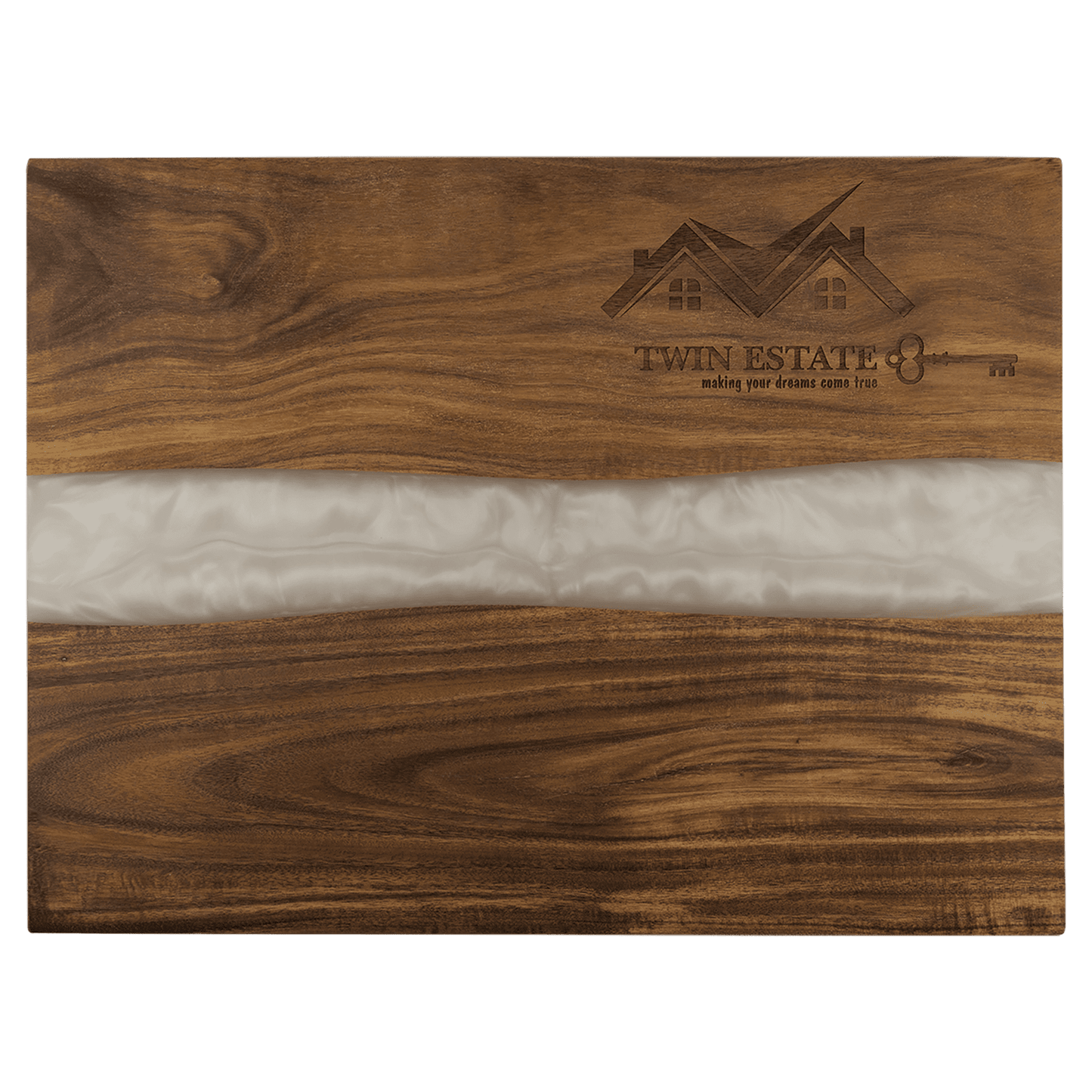 Acacia with Pearl Resin Serving Board