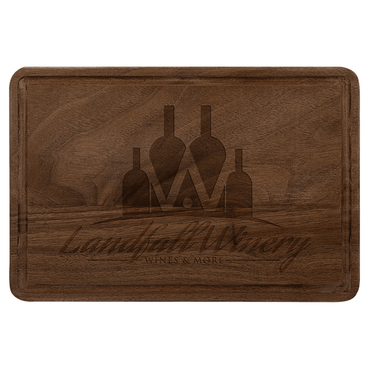 Walnut Cutting Board with Drip Ring